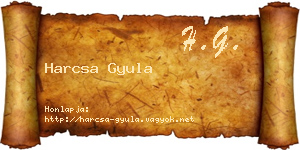 Harcsa Gyula névjegykártya